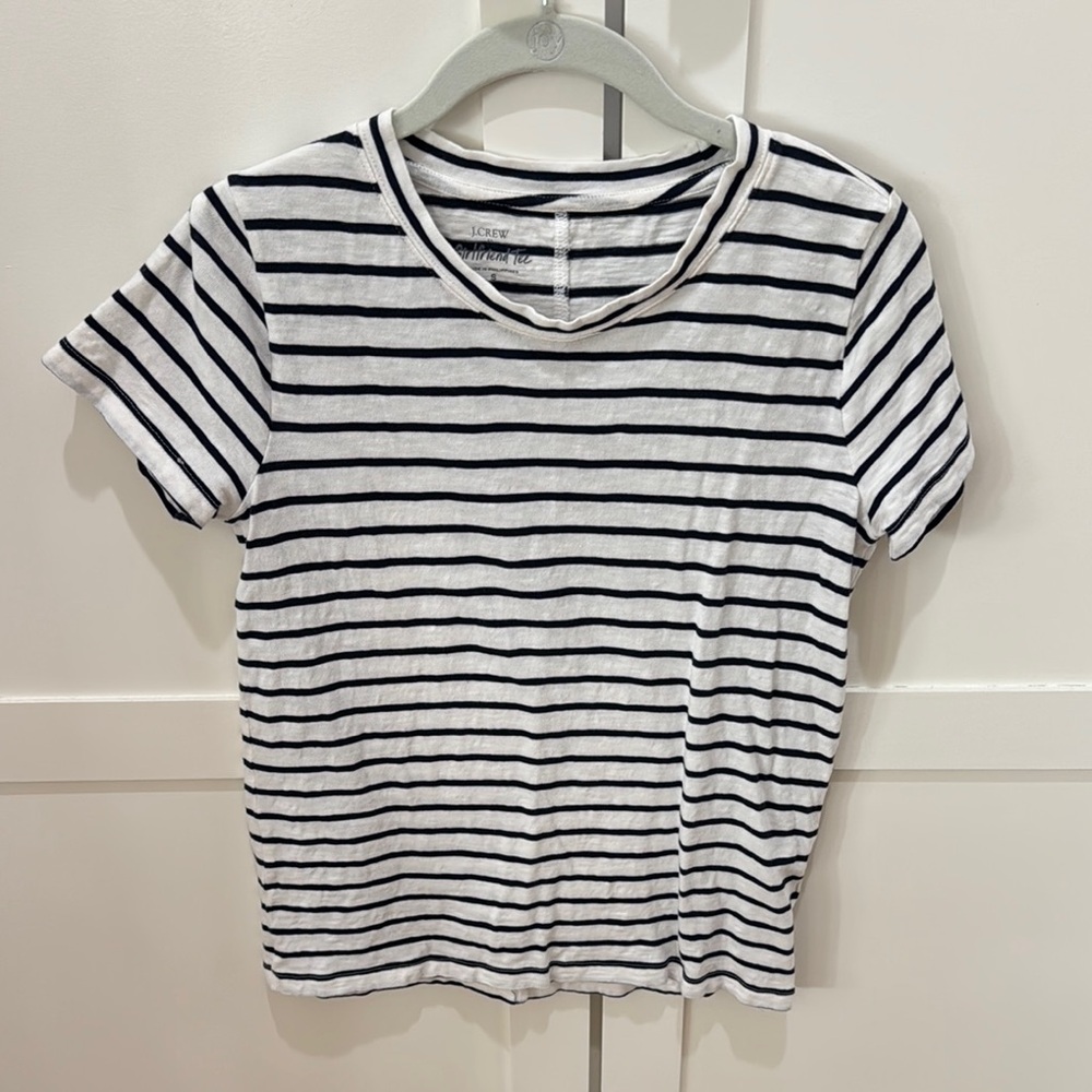 J.Crew Striped T-Shirt - Black and White